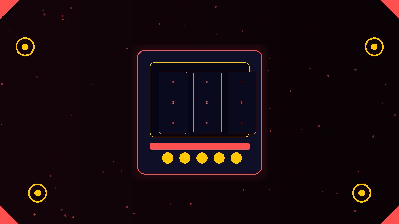 بانر رئيسي لعالم السلوتس - ماكينة سلوتس ذهبية مضاءة في الخلفية المظلمة الفاخرة